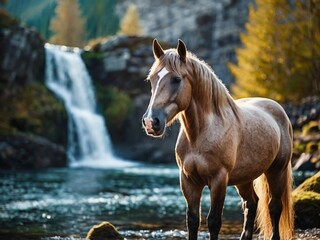 Obraz premium horse in the snow