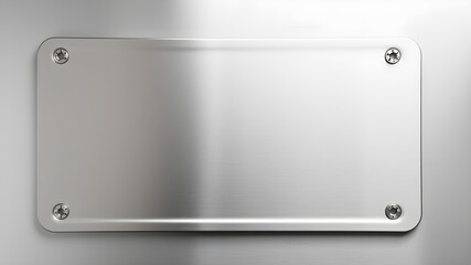 Simple stainless steel plate image. Generative AI