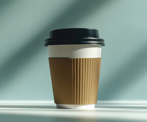Disposable Coffee Cup Branding Mockup in Soft Lighting