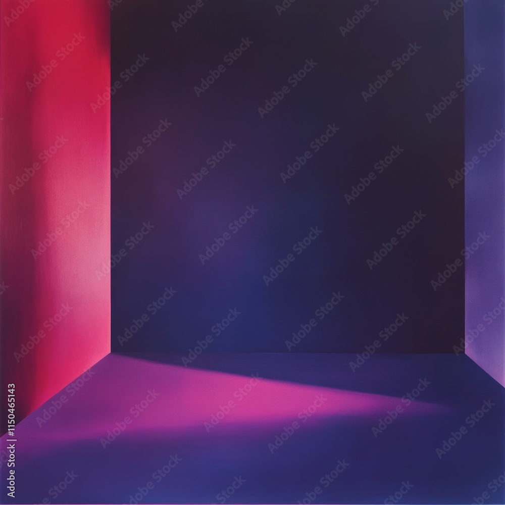 Poster abstract space with vibrant colors creating a dynamic atmosphere in shadows and light during an arti