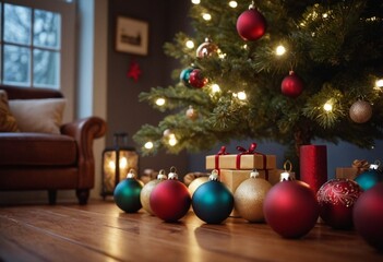 Colorful wooden ornaments in handmade ornament collection - Elegant and sophisticated style