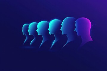 Cartoon Style Communication with Speech Bubbles and Dynamic Lines Depicting Exaggerated Expressions Among Silhouetted Figures in Bold Colors