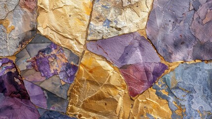 Abstract Stone Mosaic: A Tapestry of Earth Tones