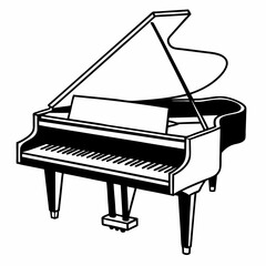 Fototapeta premium piano and notes