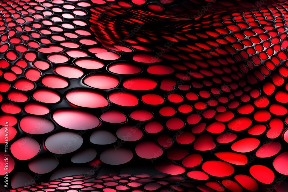 Wall mural minimal photostock of a abstract halftone lines in red and black color , isolated on white backgroun