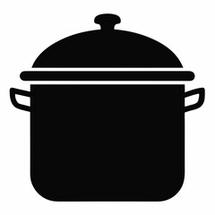 Cooking Pot Silhouette Vector Art