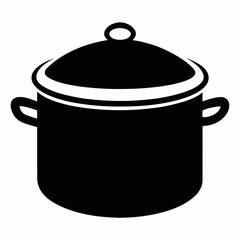 Cooking Pot Silhouette Vector Art