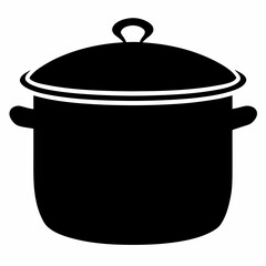 Cooking Pot Silhouette Vector Art