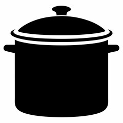Cooking Pot Silhouette Vector Art