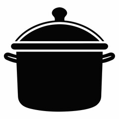 Cooking Pot Silhouette Vector Art