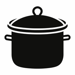 Cooking Pot Silhouette Vector Art