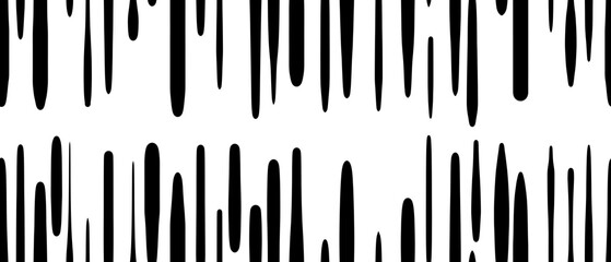 Seamless abstract geometric pattern. Black, white colors. Illustration. Abstract vertical lines. Design for textile fabrics, wrapping paper, background, wallpaper, cover.