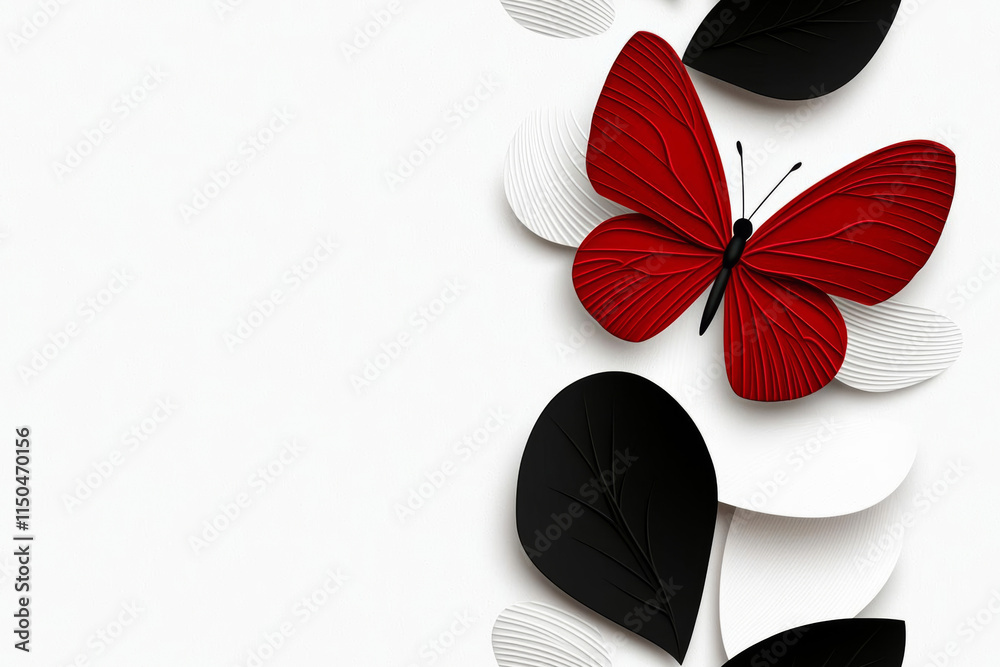 Fototapete minimal photostock of a abstract red corner element design vector