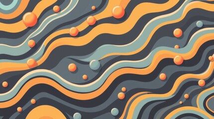 Dynamic abstract waves and circles background colorful graphic design modern art environment creative viewpoint