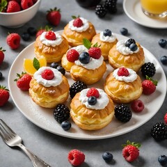 raspberry and blueberry tart