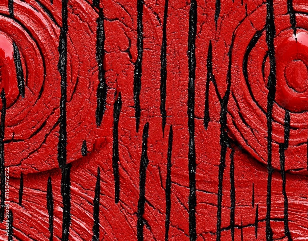 Wall mural minimal photostock of a abstract red black background with ripples and vertical stripes , isolated o
