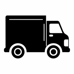 Fototapeta premium Delivery Truck Silhouette Vector