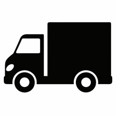 Delivery Truck Silhouette Vector