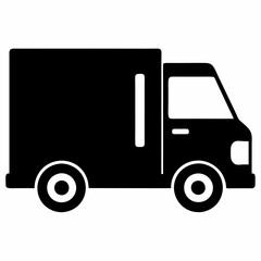 Delivery Truck Silhouette Vector