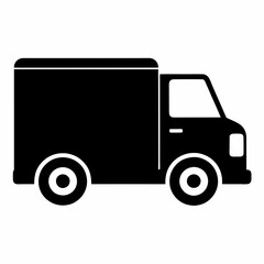 Delivery Truck Silhouette Vector