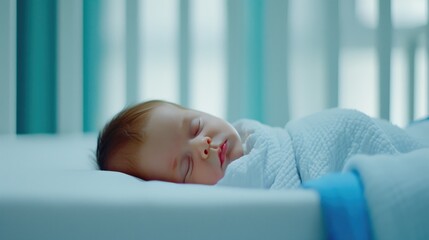 Newborn Baby Peacefully Sleeping Wrapped in Warmth