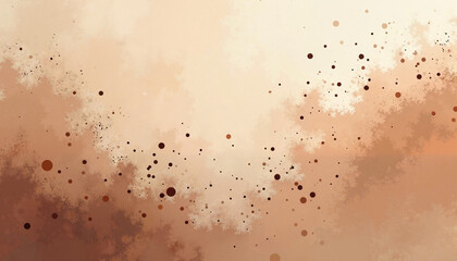 Fototapeta premium Abstract beige background with scattered brown dots 