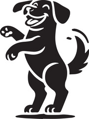 Happy dog silhouette