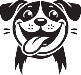 Happy dog silhouette