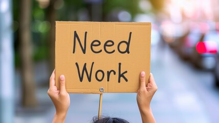 Struggling Job Seeker in the Wake of High Unemployment