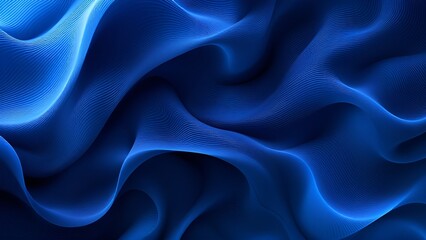 Obraz premium Abstract blue wavy texture design with intricate patterns resembling soft undulating surfaces, creating a serene and modern artistic effect