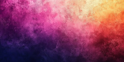 Fototapeta premium Grainy color gradient background orange pink purple abstract retro grainy gradient noise texture effect large poster banner design, Generative AI