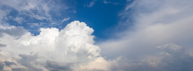 white curly cloud in a stormy sky