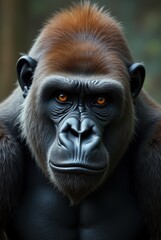 Obraz premium Hyperrealistic Portrait of a Gorilla's Rough Skin