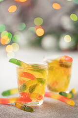 Gummy snake fizz shot for the new year 2025