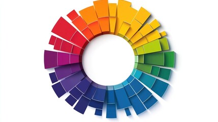 Obraz premium a creative infographic chart clipart, business concept element, vector style, multicolor palette, isolated on white background