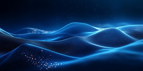 Dark blue gradient background glowing lights copy space, Generative AI