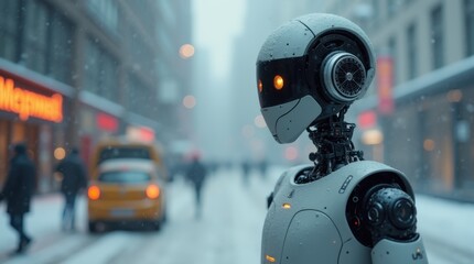 Fototapeta premium Hyperrealistic AI Application in Russian Robotics