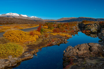 Þingvellir, thingvellir, national park in Iceland, at autumn