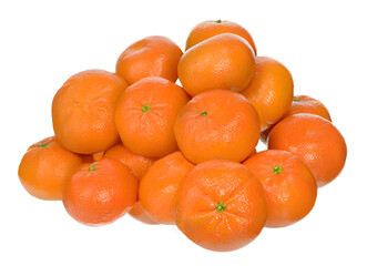Tangerines on transparent background. 