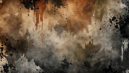 Distressed Abstract Grunge Background: Organic Textured Canvas in Earthy Tones"