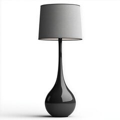 Fototapeta premium A modern floor lamp with a grey shade