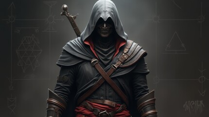 Hooded Templar Assassin Character Design