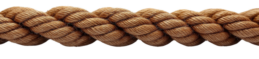 Brown rope isolated on a white background