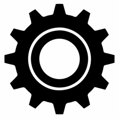 Gear Silhouette Vector Design