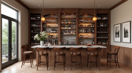 Residential Wine Bar and Cigar Lounge Design Concept
