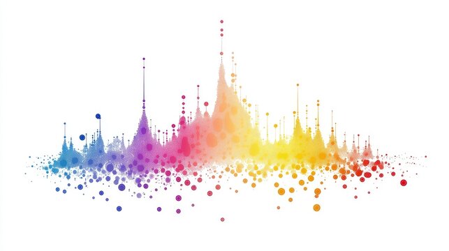 an abstract scatter plot clipart, statistical analysis element, artistic style, rainbow gradient, isolated on white background --ar 16:9 --v 6.1 Job ID: 2f7838b3-a9c5-4c23-ba16-f5affc4d114e