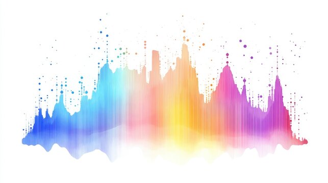 an abstract scatter plot clipart, statistical analysis element, artistic style, rainbow gradient, isolated on white background --ar 16:9 --v 6.1 Job ID: 9c327218-8d9a-45b9-8236-d6309ee28142