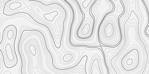 The black grey on white contours vector topography stylized height of the lines. The concept of a conditional geography scheme and the terrain path. Ultra wide. Map vector terrain Illustration.