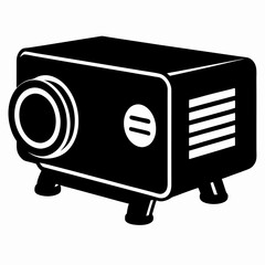 Portable Projector Black Silhouette Vector