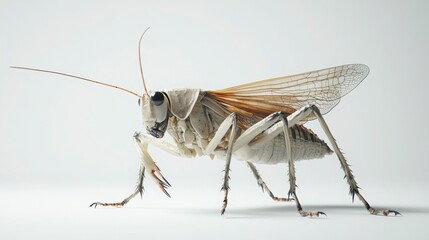Detailed Close-Up of a Cricket In a Studio Environment
